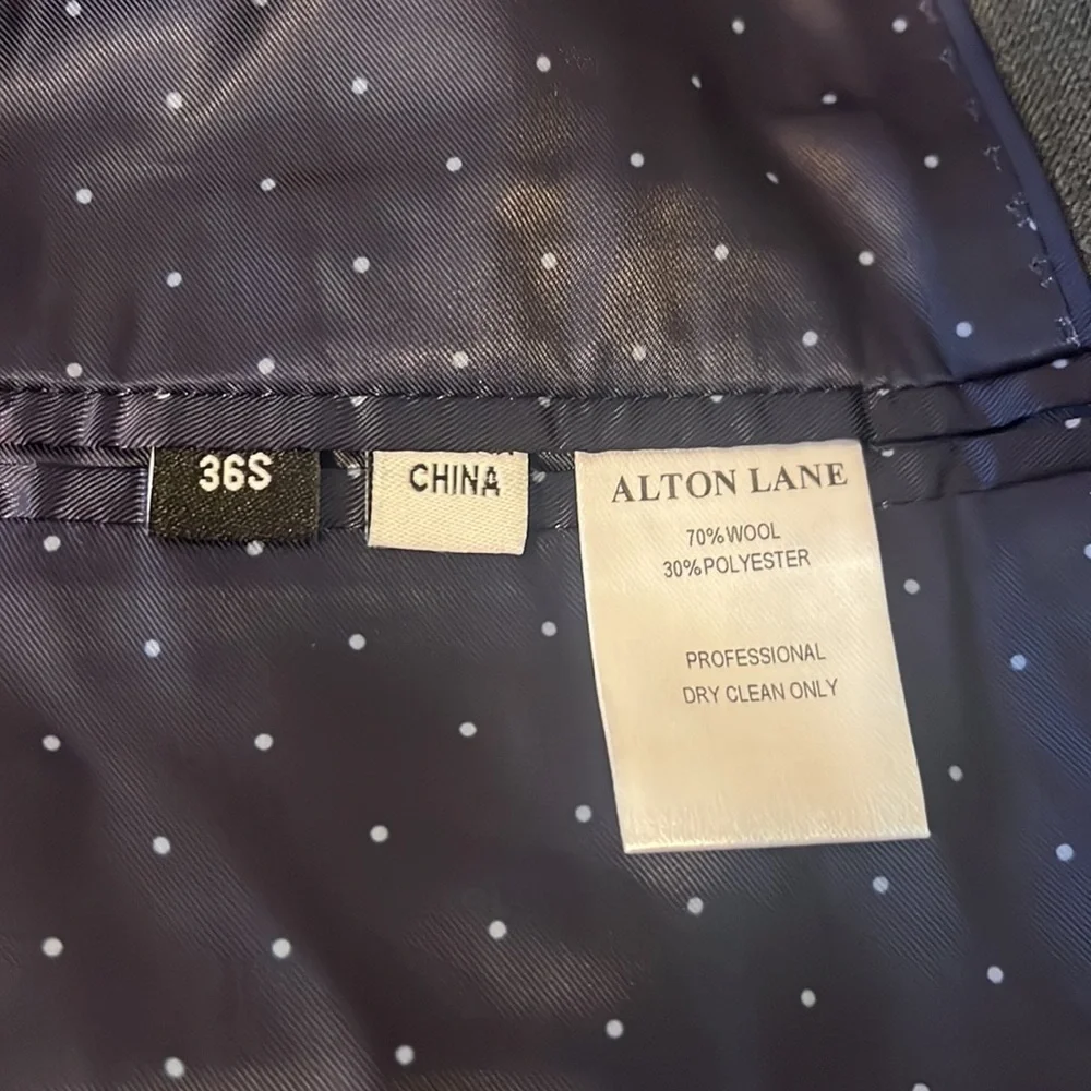 NWT Alton Lane Grey Tailored Fit Blazer Size 36S